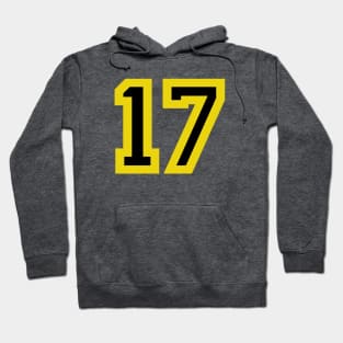 Sports Shirt #17 (Yellow and Black Letters) Hoodie